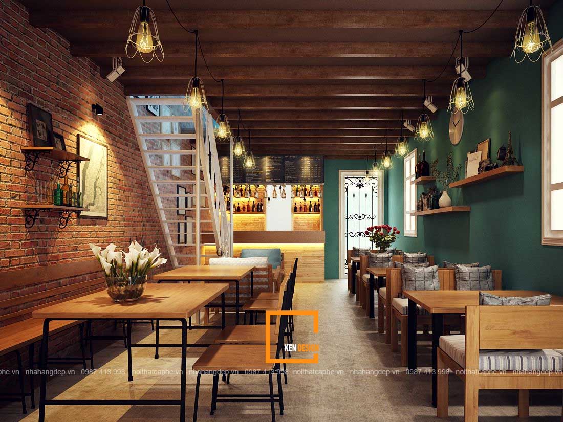 thiết kế quán cafe phong cách hiện đại